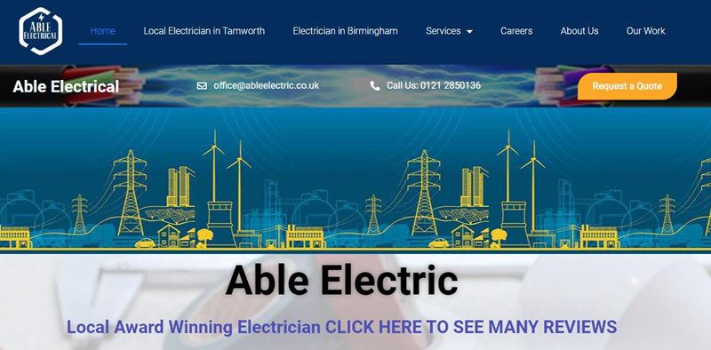 Able Electrician UK EV Charging Station Contractor