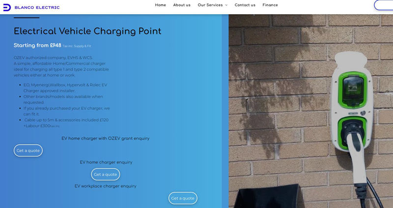 Blanco Electric EV Chargepoint Installer