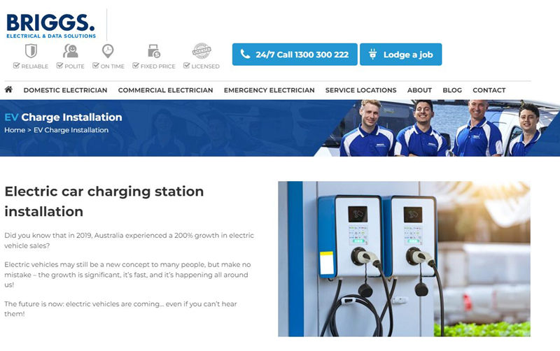Briggs Electrical & Data Solutions Pty Ltd EV Charging Contractors